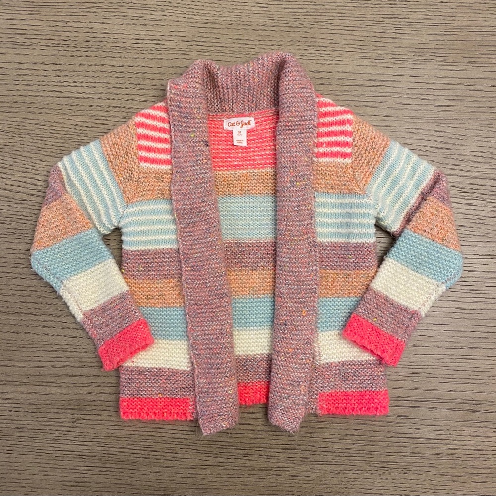 Cat & Jack Stripe cardigan 3T